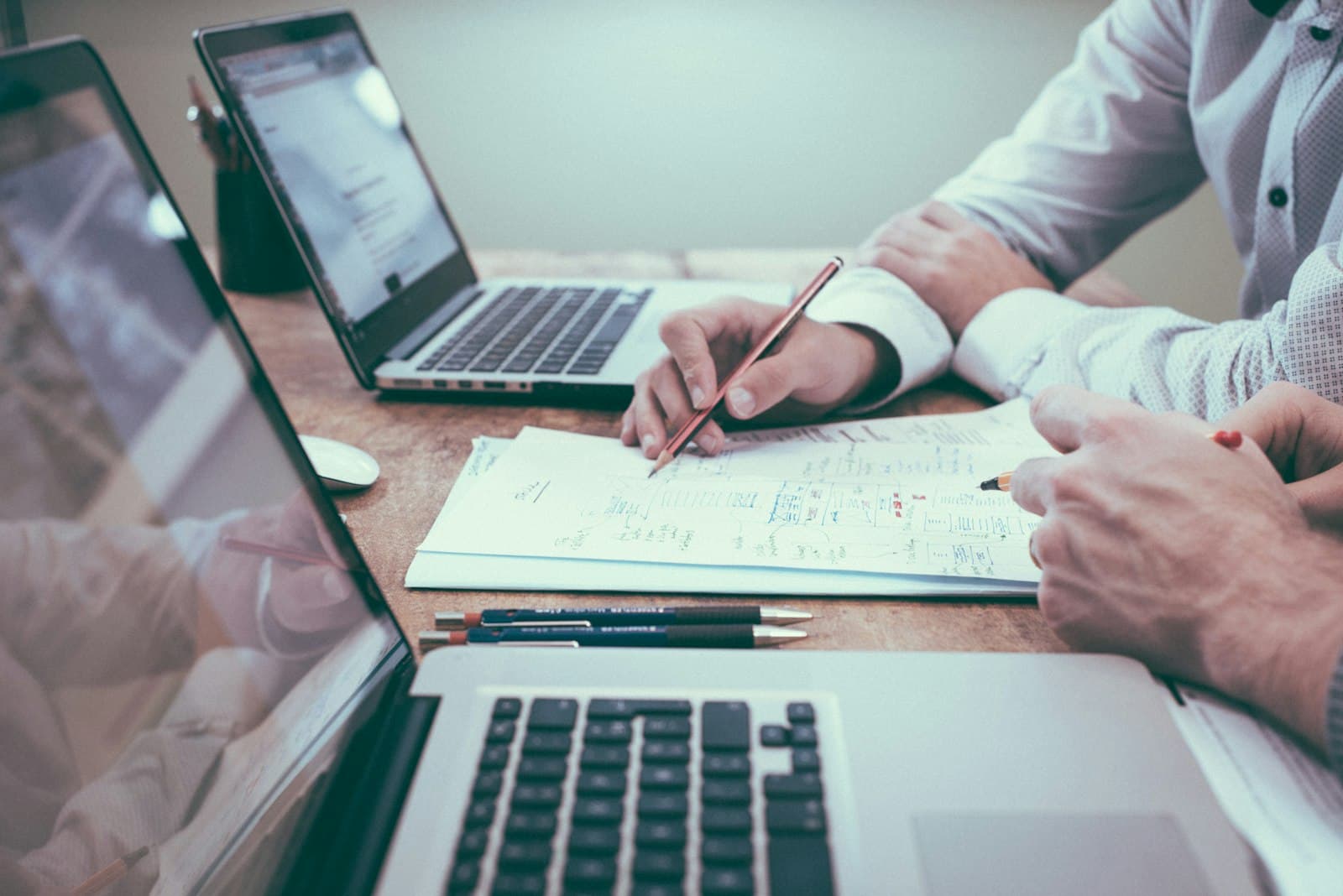 Contract paperwork on a desk